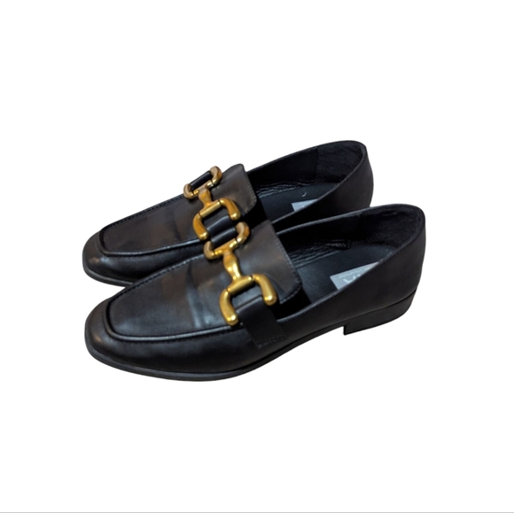 Mia Matea Loafers 8.5 Gold Hardware Academia Librarian Corpcore - Picture 1 of 7